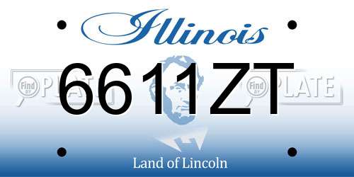 6611ZT Illinois License Plate