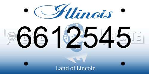 6612545 Illinois License Plate