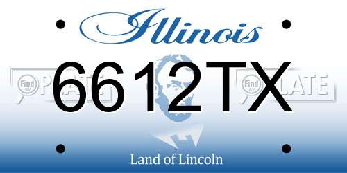 6612TX Illinois License Plate