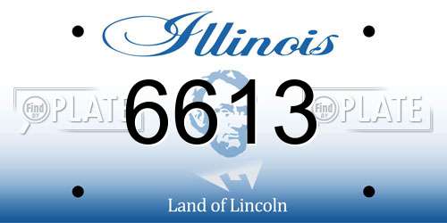 6613 Illinois License Plate