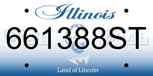 661388ST Illinois License Plate