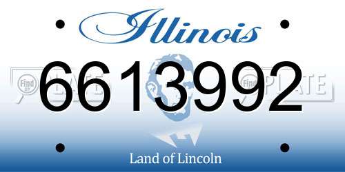 6613992 Illinois License Plate