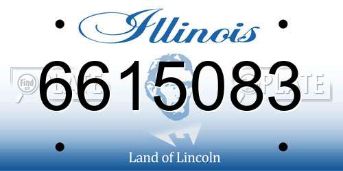 6615083 Illinois License Plate