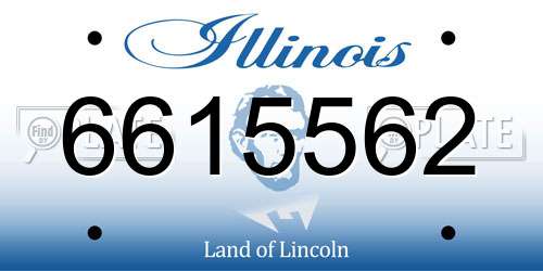 6615562 Illinois License Plate