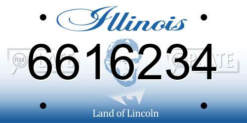 6616234 Illinois License Plate