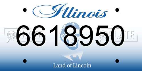 6618950 Illinois License Plate