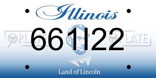 661I22 Illinois License Plate