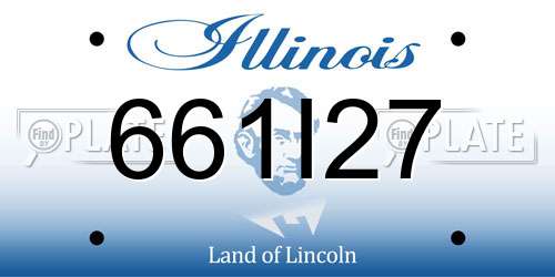 661I27 Illinois License Plate