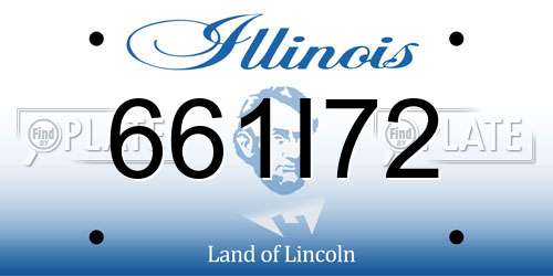 661I72 Illinois License Plate