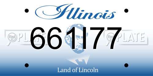 661I77 Illinois License Plate