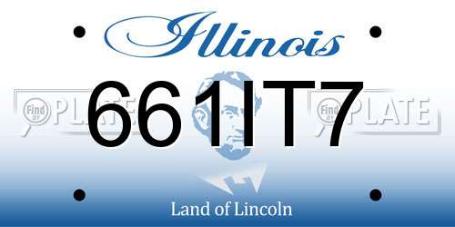 661IT7 Illinois License Plate