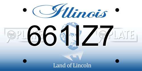 661IZ7 Illinois License Plate