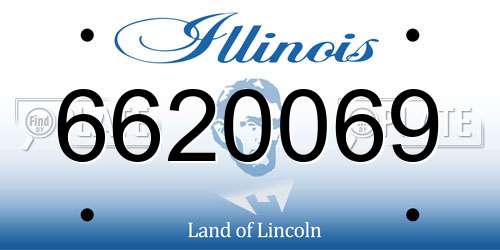 6620069 Illinois License Plate