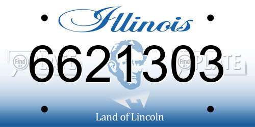 6621303 Illinois License Plate
