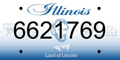 6621769 Illinois License Plate