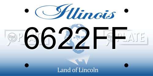 6622FF Illinois License Plate