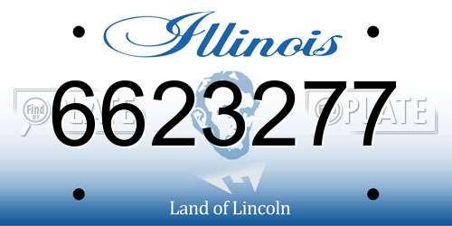 6623277 Illinois License Plate
