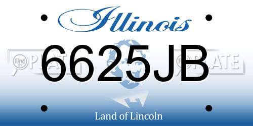 6625JB Illinois License Plate