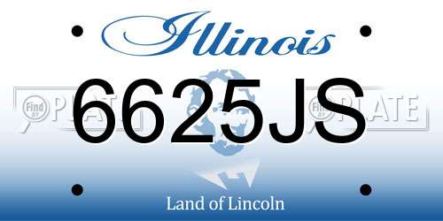 6625JS Illinois License Plate