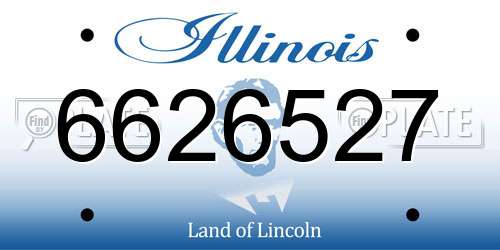 6626527 Illinois License Plate