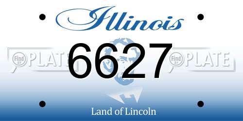 6627 Illinois License Plate