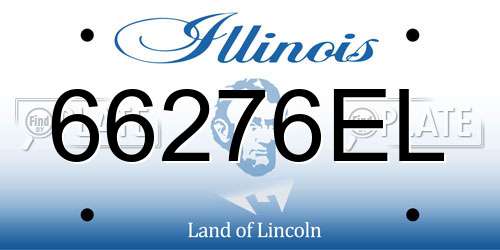 66276EL Illinois License Plate