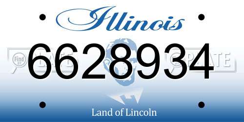 6628934 Illinois License Plate