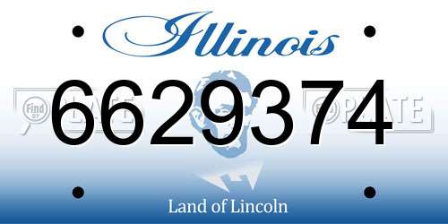 6629374 Illinois License Plate