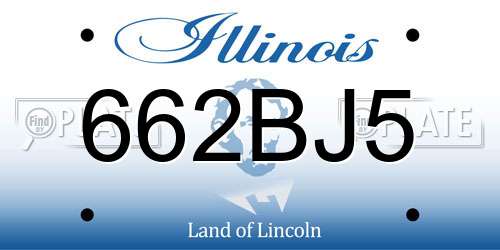 662BJ5 Illinois License Plate