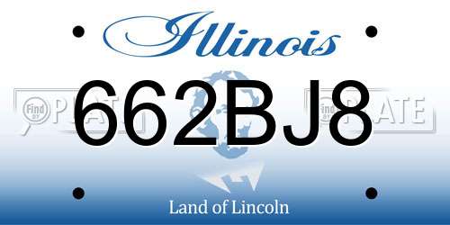 662BJ8 Illinois License Plate