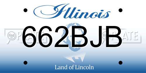 662BJB Illinois License Plate