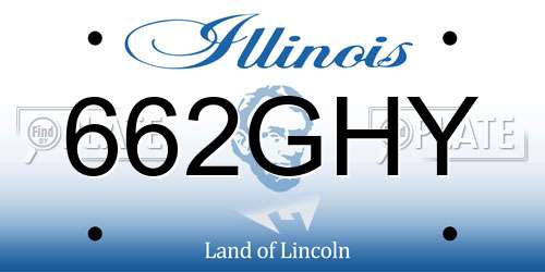 662GHY Illinois License Plate