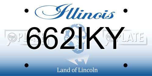 662IKY Illinois License Plate