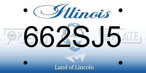662SJ5 Illinois License Plate