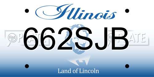 662SJB Illinois License Plate