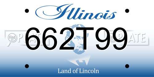 662T99 Illinois License Plate