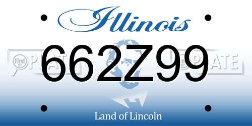 662Z99 Illinois License Plate