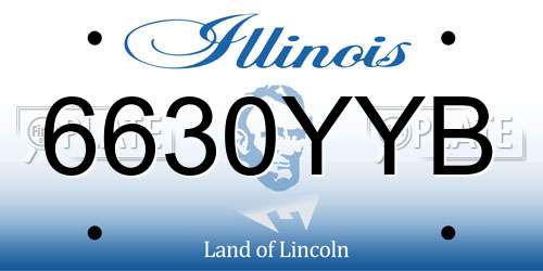 6630YYB Illinois License Plate
