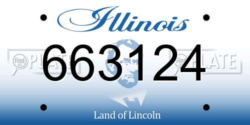 663124 Illinois License Plate
