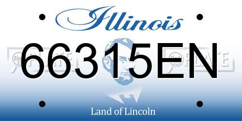 66315EN Illinois License Plate