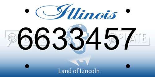 6633457 Illinois License Plate