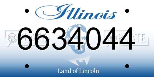 6634044 Illinois License Plate