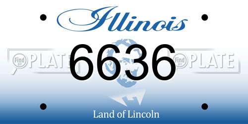 6636 Illinois License Plate