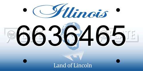 6636465 Illinois License Plate