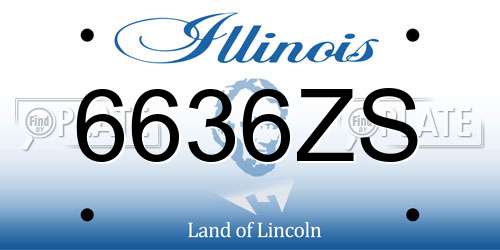 6636ZS Illinois License Plate