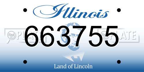 663755 Illinois License Plate