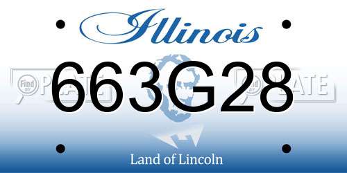 663G28 Illinois License Plate