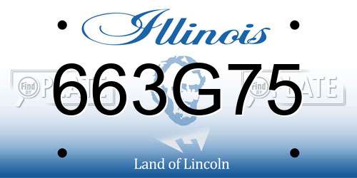 663G75 Illinois License Plate