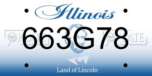 663G78 Illinois License Plate