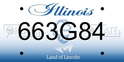 663G84 Illinois License Plate